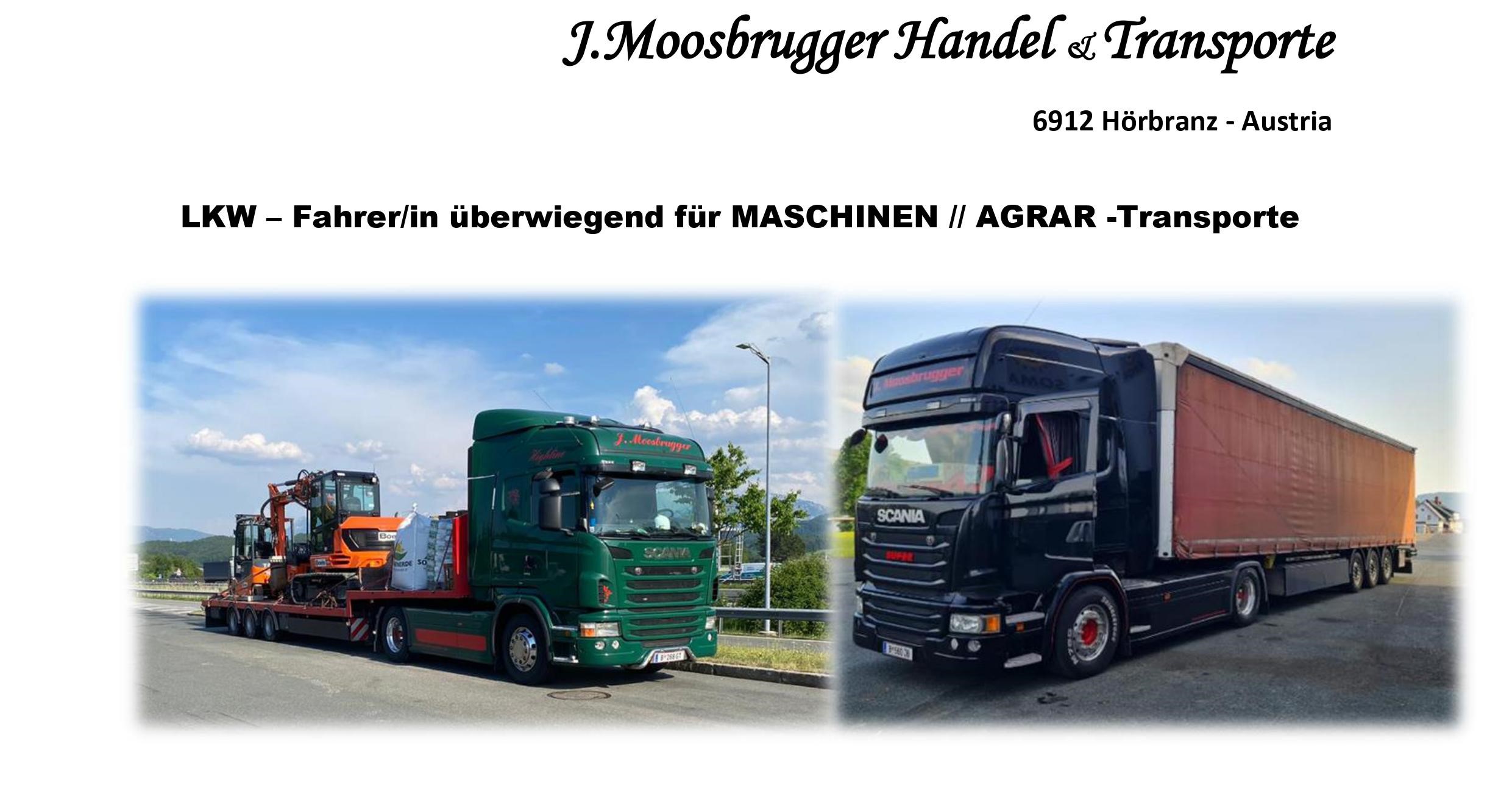 LKW Fahrer/in MASCHINEN AGRAR Transporte